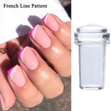 Maxbell Transparent Nail Stamper DIY Jelly Silicone Stamper for French Nails Manicuring Kits Professional Nail Art Tools