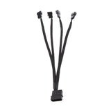 1PCS 3/4 pin Fan Splitter Y Extension Power Cable Sleeved 1 to 4Ports - Aladdin Shoppers