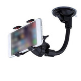1pcs 360° Rotatable Car Phone GPS Holder Antiskid Mount Double Clip Black - Aladdin Shoppers