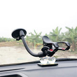 1pcs 360° Rotatable Car Phone GPS Holder Antiskid Mount Double Clip Black - Aladdin Shoppers