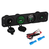 2.1 /1Amps Dual USB Rocker Style Fast Charger with Integrated Voltmeter, Green Backlit Led - Aladdin Shoppers