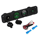 2.1 /1Amps Dual USB Rocker Style Fast Charger with Integrated Voltmeter, Green Backlit Led - Aladdin Shoppers