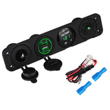 2.1 /1Amps Dual USB Rocker Style Fast Charger with Integrated Voltmeter, Green Backlit Led - Aladdin Shoppers