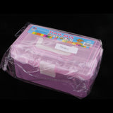 Maxbell 2 Layer Plastic Sewing Jewelry Painting Tools Box Storage Box Organizer Pink