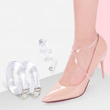 2 Pairs Transparent Shoe Straps High Heels Shoelace with Buckles for Holding Loose Shoe Anti-slip - Aladdin Shoppers