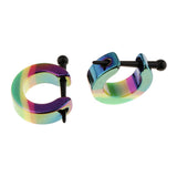 2 Pcs Charms Acrylic Barbells Papilla Bar Nose Ring Women Piercing Jewellery - Aladdin Shoppers