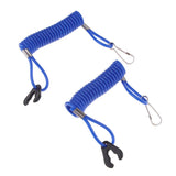 2 Pieces Boat Kill Switch Safety Lanyard Blue for Yamaha Outboard - Aladdin Shoppers