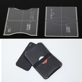 2 Pieces/Set Transparent Leather Craft Acrylic Card Holder Case Pattern Templates Stencils - Aladdin Shoppers