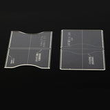 2 Pieces/Set Transparent Leather Craft Acrylic Card Holder Case Pattern Templates Stencils - Aladdin Shoppers