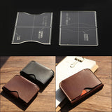 2 Pieces/Set Transparent Leather Craft Acrylic Card Holder Case Pattern Templates Stencils - Aladdin Shoppers
