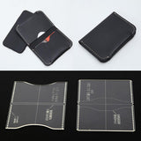 2 Pieces/Set Transparent Leather Craft Acrylic Card Holder Case Pattern Templates Stencils - Aladdin Shoppers