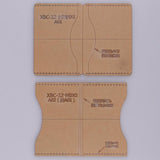 2 Pieces/Set Transparent Leather Craft Acrylic Card Holder Case Pattern Templates Stencils - Aladdin Shoppers
