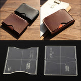 2 Pieces/Set Transparent Leather Craft Acrylic Card Holder Case Pattern Templates Stencils - Aladdin Shoppers