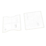 2 Pieces/Set Transparent Leather Craft Acrylic Card Holder Case Pattern Templates Stencils - Aladdin Shoppers