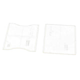 2 Pieces/Set Transparent Leather Craft Acrylic Card Holder Case Pattern Templates Stencils - Aladdin Shoppers