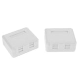 2-Port RJ45 Keystone Jack Surface Mount Box White (1 Pack) - Aladdin Shoppers