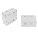 2-Port RJ45 Keystone Jack Surface Mount Box White (1 Pack) - Aladdin Shoppers