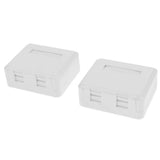 2-Port RJ45 Keystone Jack Surface Mount Box White (1 Pack) - Aladdin Shoppers