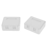 2-Port RJ45 Keystone Jack Surface Mount Box White (1 Pack) - Aladdin Shoppers