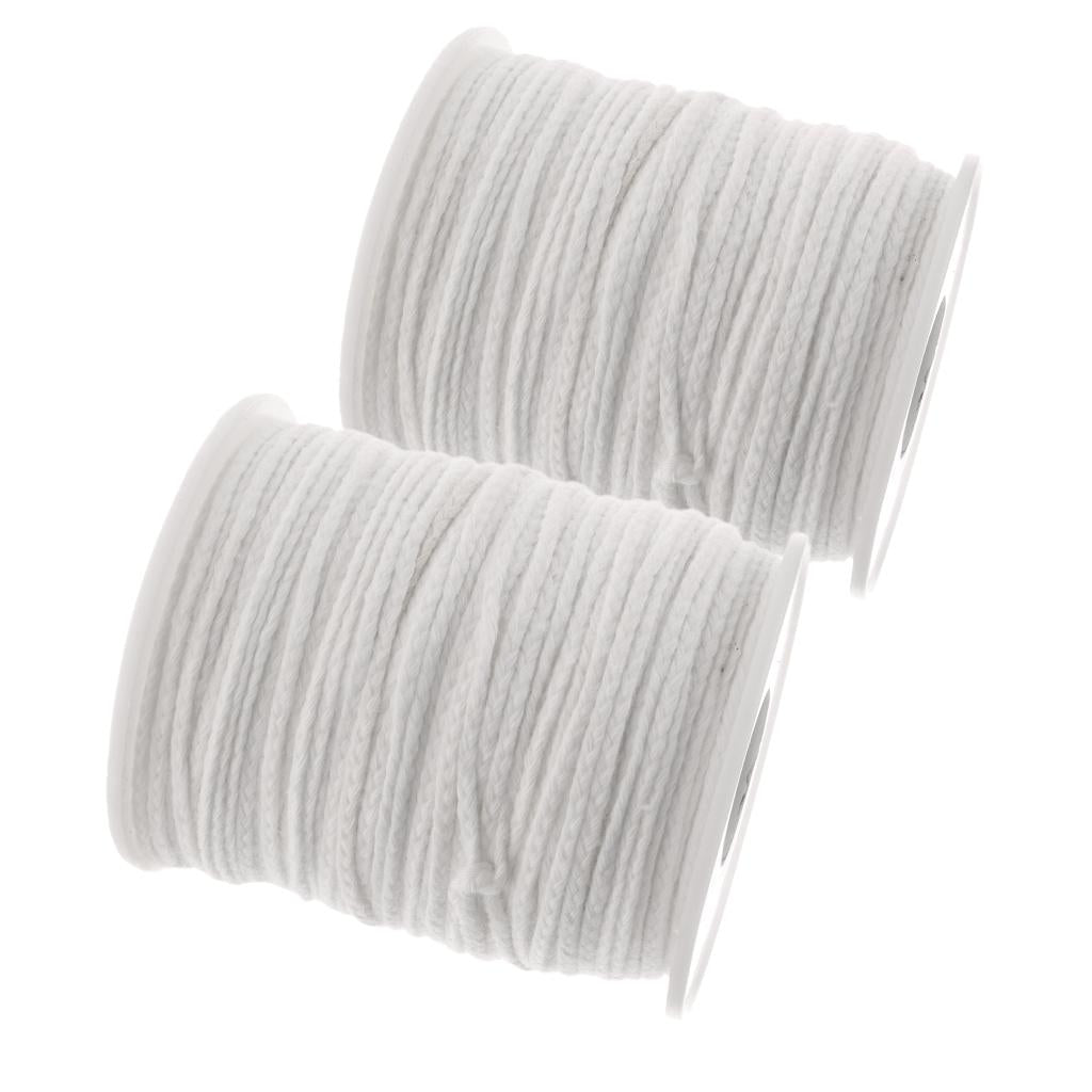 2 Rolls Natural Cotton Wick Candle Wick Core 61m / Spool Long-Lasting Refill for Candle Making, DIY DIY Tea Lights Candles Crafts Supplies 1mm - Aladdin Shoppers