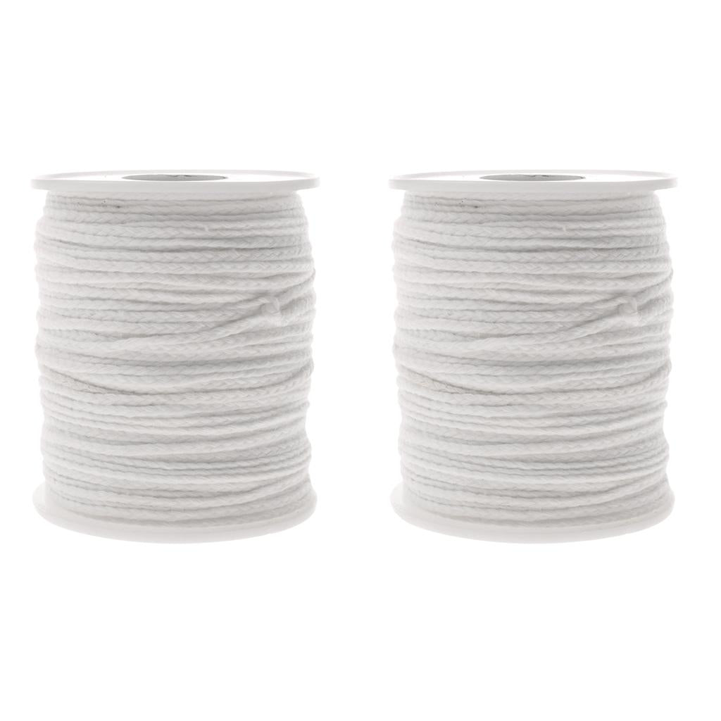 2 Rolls Natural Cotton Wick Candle Wick Core 61m / Spool Long-Lasting Refill for Candle Making, DIY DIY Tea Lights Candles Crafts Supplies 1mm - Aladdin Shoppers