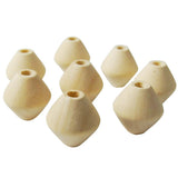 20 Pieces 30mm Geometric Rhombus Unpainted Natural Wood Unfinished Wooden Beads - Aladdin Shoppers