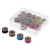 20 Pieces Cotton Colorful Sewing Thread + 20 Grid Stainless Steel Machine Bobbins - Aladdin Shoppers