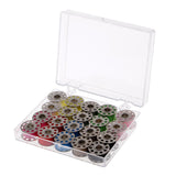20 Pieces Cotton Colorful Sewing Thread + 20 Grid Stainless Steel Machine Bobbins - Aladdin Shoppers