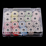 20 Pieces Cotton Colorful Sewing Thread + 20 Grid Stainless Steel Machine Bobbins - Aladdin Shoppers