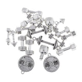 20 Pieces Mixed Fitness Equipment Design Pendant Charms Jewelry Making Accessories for DIY Bracelet Necklace Earrings Jewelry Key Chain Charms - Aladdin Shoppers