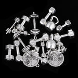 20 Pieces Mixed Fitness Equipment Design Pendant Charms Jewelry Making Accessories for DIY Bracelet Necklace Earrings Jewelry Key Chain Charms - Aladdin Shoppers