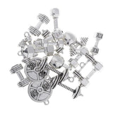 20 Pieces Mixed Fitness Equipment Design Pendant Charms Jewelry Making Accessories for DIY Bracelet Necklace Earrings Jewelry Key Chain Charms - Aladdin Shoppers