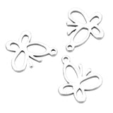 Maxbell 20 Pieces Stainless Steel Butterfly Pendants Charms Jewelry Making Findings for Necklace Earring Bracelets DIY Crafts