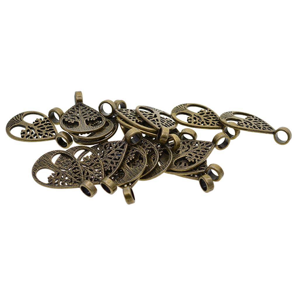 20 Pieces Vintage Style Bronze Tree Of Life Charms Pendant DIY Jewelry Making Accessory - Aladdin Shoppers
