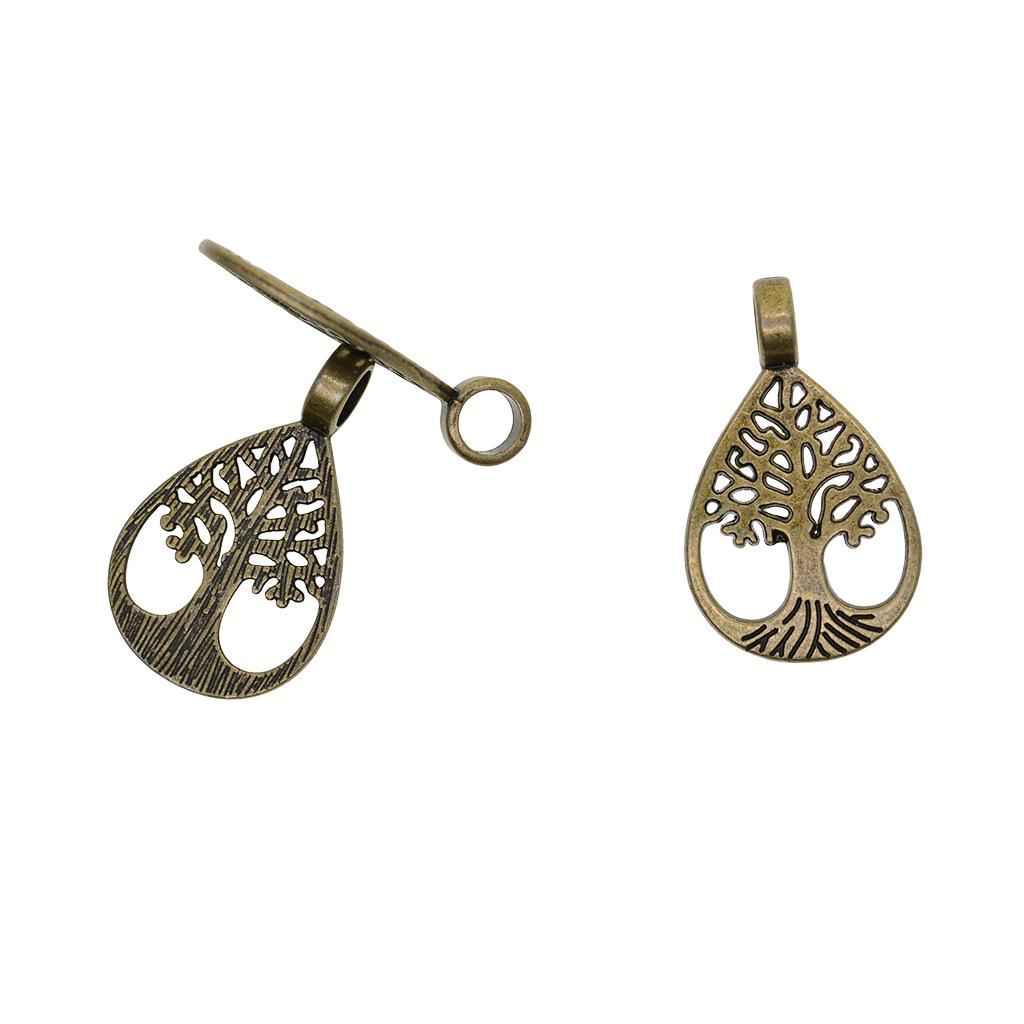 20 Pieces Vintage Style Bronze Tree Of Life Charms Pendant DIY Jewelry Making Accessory - Aladdin Shoppers