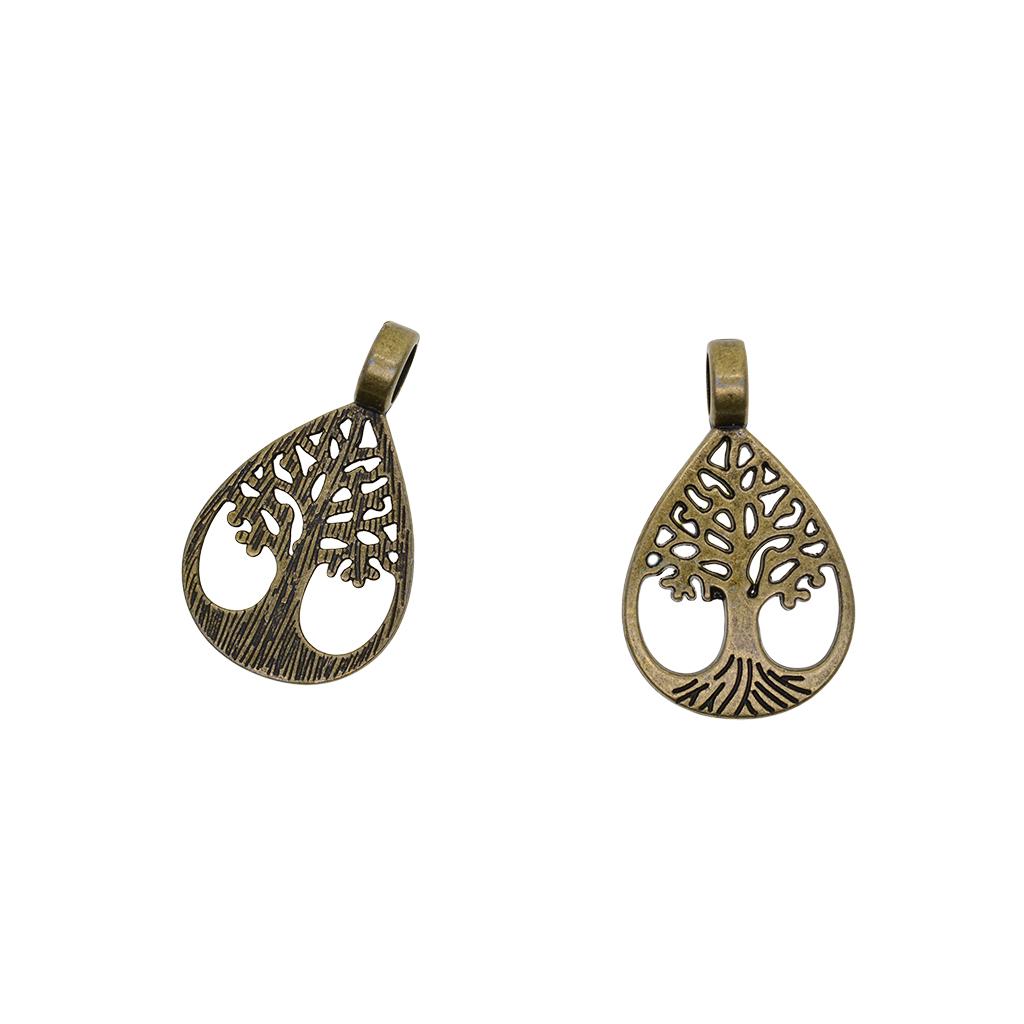 20 Pieces Vintage Style Bronze Tree Of Life Charms Pendant DIY Jewelry Making Accessory - Aladdin Shoppers