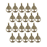 20 Pieces Vintage Style Bronze Tree Of Life Charms Pendant DIY Jewelry Making Accessory - Aladdin Shoppers