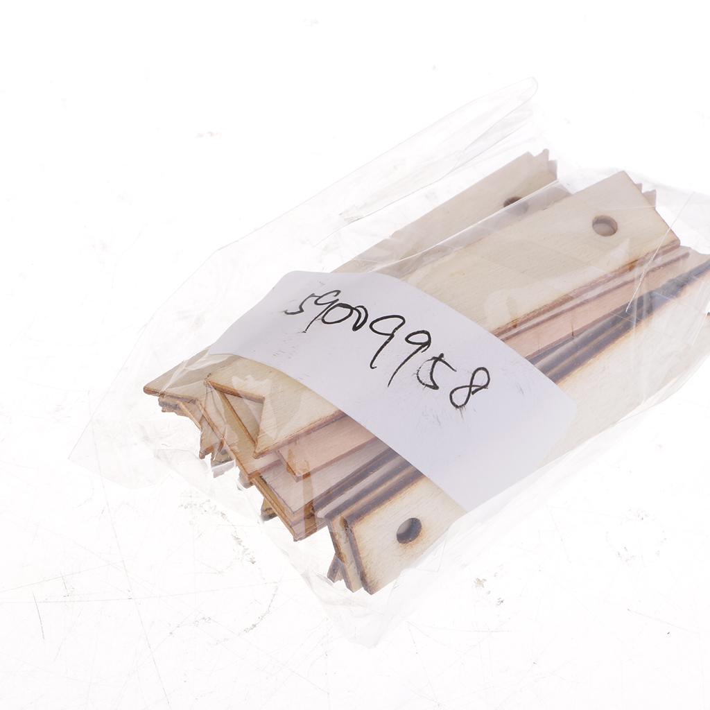 20 Pieces Wood Hanging Craft Pendant Tag Sewing Scrapbooking Rectangle Hanging Tags - Aladdin Shoppers