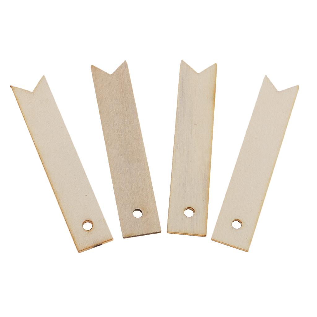20 Pieces Wood Hanging Craft Pendant Tag Sewing Scrapbooking Rectangle Hanging Tags - Aladdin Shoppers