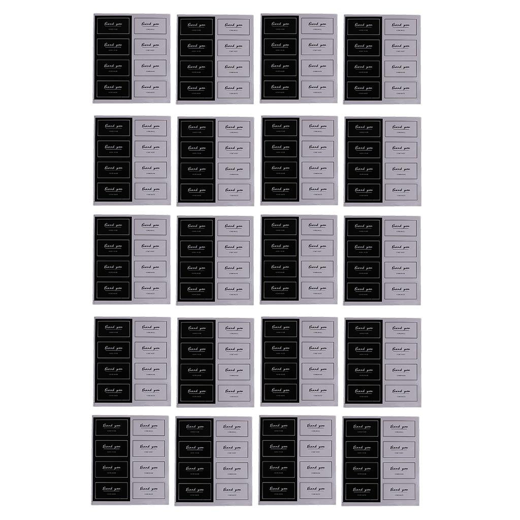 20 Sheets Thank You Printed Decorative Bake Sealing Label Paper Stickers for Packaging - Aladdin Shoppers