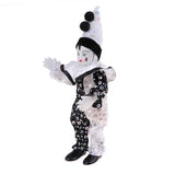 23cm Funny Clown Man Wearing High-grade Brocade Clothes Figure Doll Toy Xmas Party Decoration Polka Dots - Aladdin Shoppers