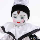 23cm Funny Clown Man Wearing High-grade Brocade Clothes Figure Doll Toy Xmas Party Decoration Polka Dots - Aladdin Shoppers