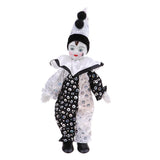 23cm Funny Clown Man Wearing High-grade Brocade Clothes Figure Doll Toy Xmas Party Decoration Polka Dots - Aladdin Shoppers
