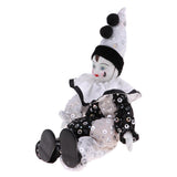 23cm Funny Clown Man Wearing High-grade Brocade Clothes Figure Doll Toy Xmas Party Decoration Polka Dots - Aladdin Shoppers