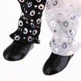23cm Funny Clown Man Wearing High-grade Brocade Clothes Figure Doll Toy Xmas Party Decoration Polka Dots - Aladdin Shoppers
