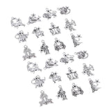 24 Pieces Silver Constellation Alloy Charm Pendants - 12 Designs Constellations - Aladdin Shoppers