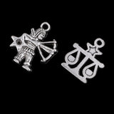 24 Pieces Silver Constellation Alloy Charm Pendants - 12 Designs Constellations - Aladdin Shoppers