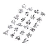24 Pieces Silver Constellation Alloy Charm Pendants - 12 Designs Constellations - Aladdin Shoppers
