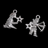 24 Pieces Silver Constellation Alloy Charm Pendants - 12 Designs Constellations - Aladdin Shoppers