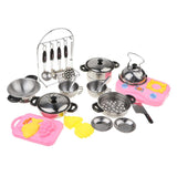 27Pcs Kids Kitchenware Pretend Play Toy Cooking Set Educational Toy Gift - Aladdin Shoppers